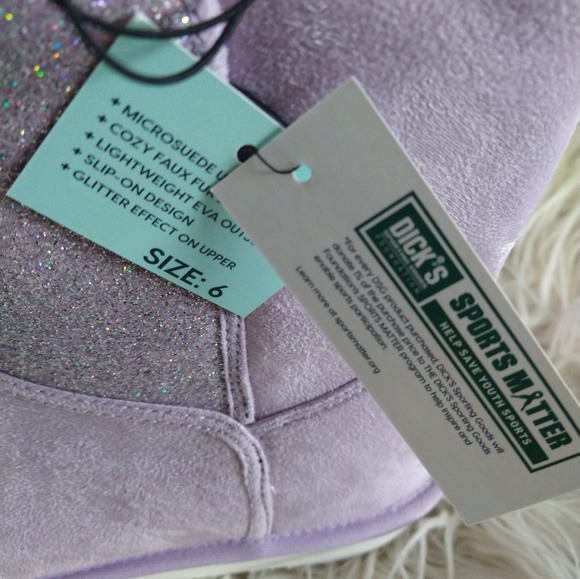 Dick's Sports New Girls Glitter Slip On Boots - Picture 12 of 12